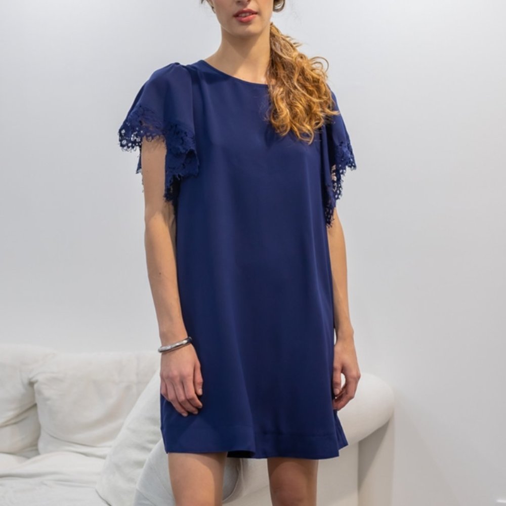 Navy Relax Fit Mini Dress
